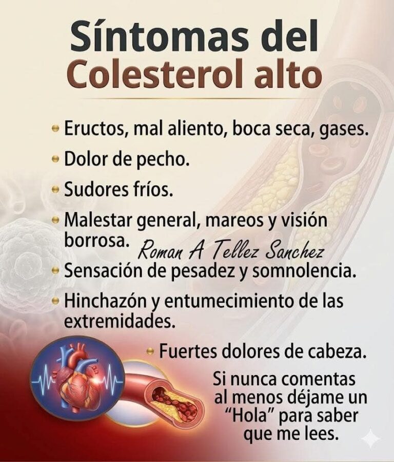 Síntomas de colesterol alto que no debes ignorar