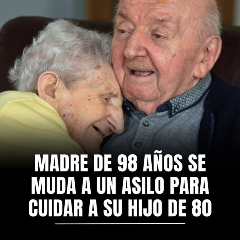 Madre de 98 años se muda a un asilo para cuidar a su hijo de 80