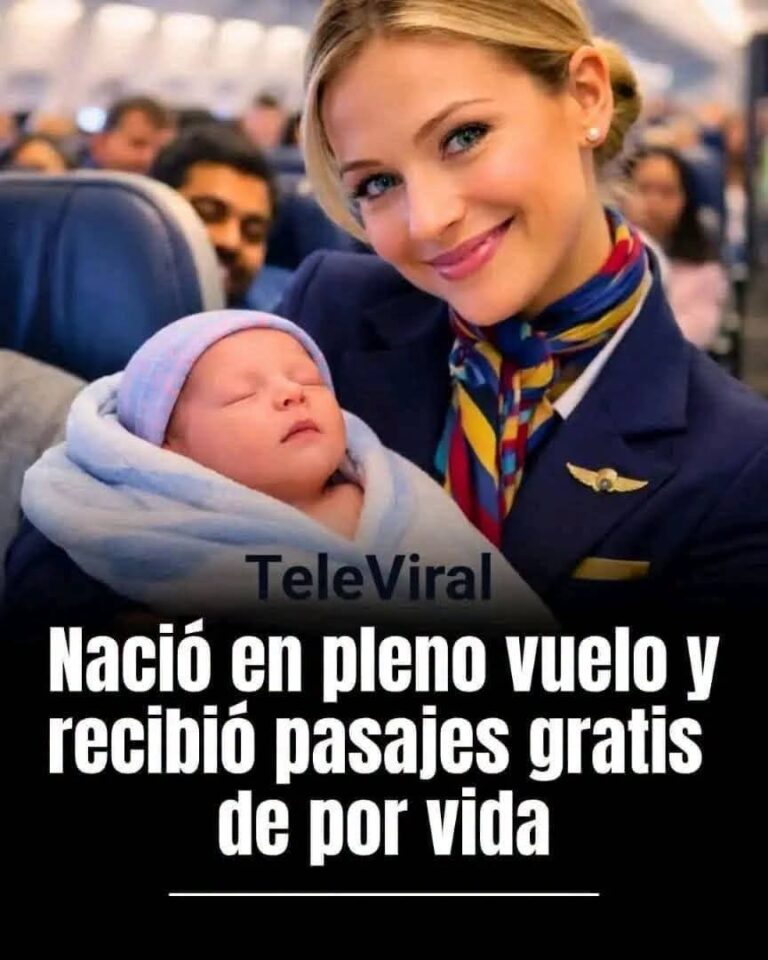 Bebé nació durante un vuelo y recibió una sorpresa inesperada que emocionó a todos los pasajeros