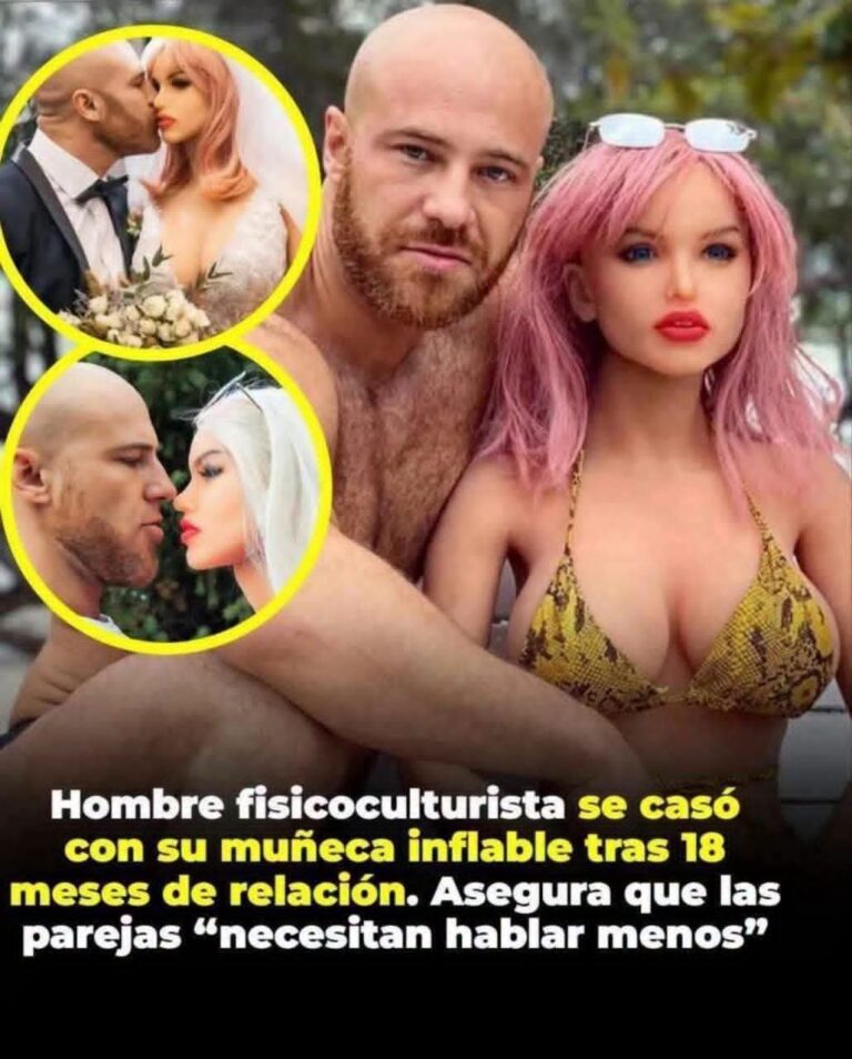 Fisicoculturista causó revuelo al casarse con una muñeca tras 18 meses de “relación