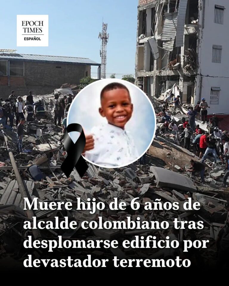 Muere hijo de 6 años de alcalde colombiano durante terremoto