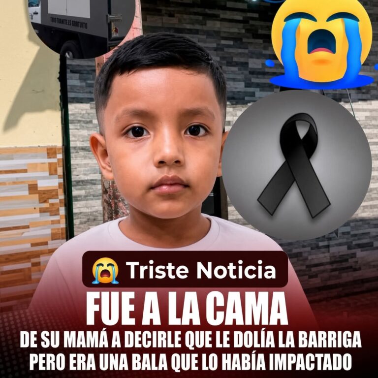 Niño murió tras ser alcanzado por una bala perdida; fue a la habitación de su mamá diciendo que le dolía la barriga