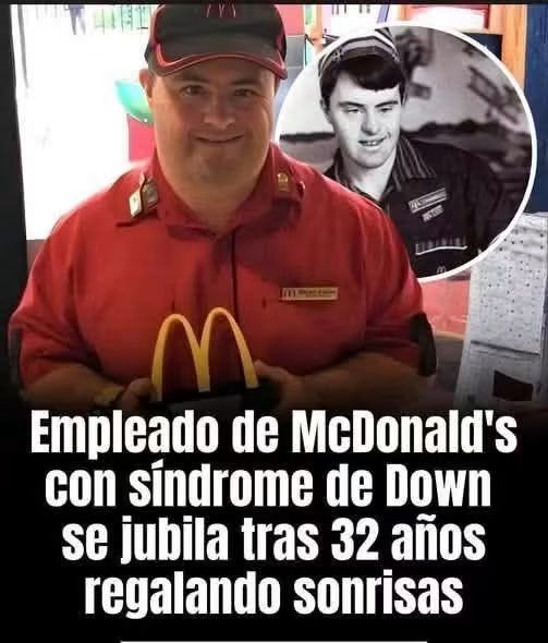 Empleado con síndrome de Down se retira de McDonald’s tras 33 años de trabajo ejemplar